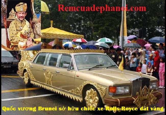 Quốc vương Brunei sở hữu chiếc xe Rolls-Royce dát vàng