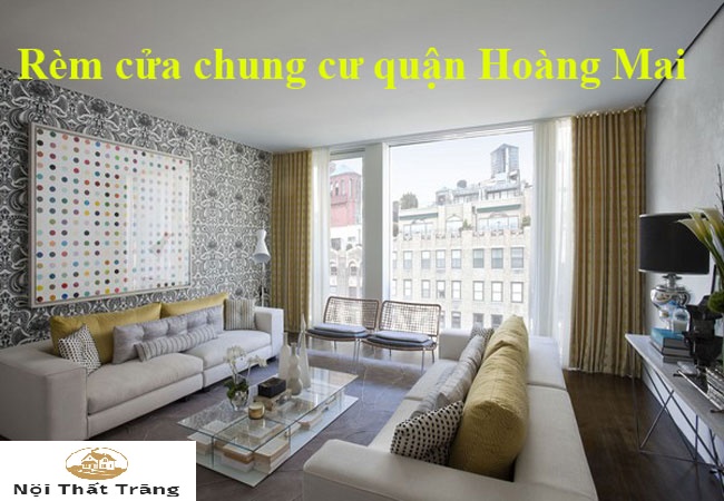 Lắp rèm cửa phòng khách chung cư Hoàng Mai Hà Nội 